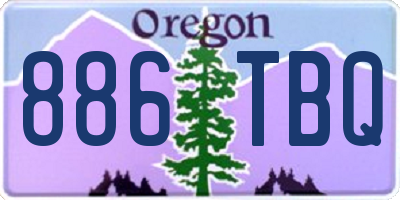 OR license plate 886TBQ