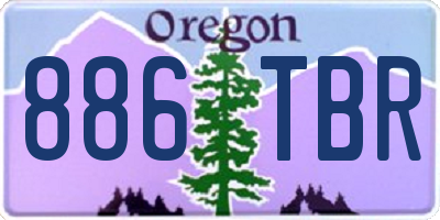 OR license plate 886TBR