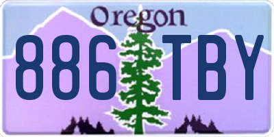 OR license plate 886TBY