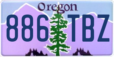 OR license plate 886TBZ