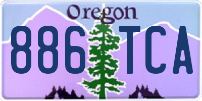 OR license plate 886TCA