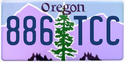 OR license plate 886TCC