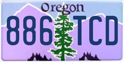 OR license plate 886TCD