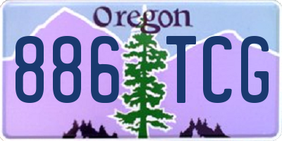 OR license plate 886TCG