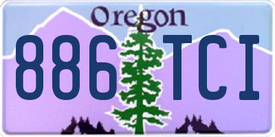 OR license plate 886TCI