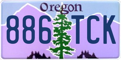 OR license plate 886TCK