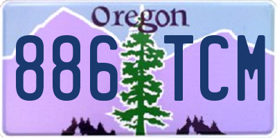 OR license plate 886TCM