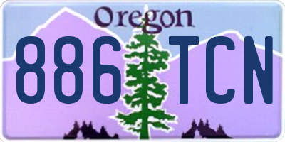 OR license plate 886TCN