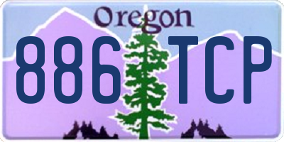 OR license plate 886TCP