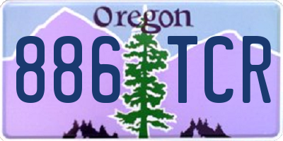 OR license plate 886TCR