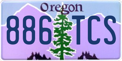 OR license plate 886TCS
