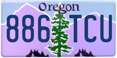 OR license plate 886TCU