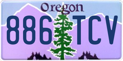 OR license plate 886TCV