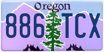 OR license plate 886TCX
