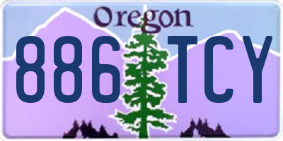 OR license plate 886TCY