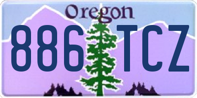 OR license plate 886TCZ