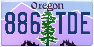 OR license plate 886TDE