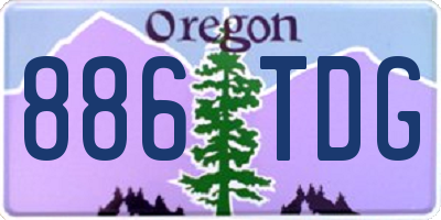 OR license plate 886TDG