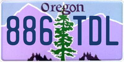 OR license plate 886TDL