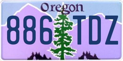 OR license plate 886TDZ