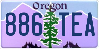 OR license plate 886TEA
