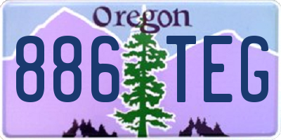OR license plate 886TEG