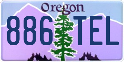 OR license plate 886TEL
