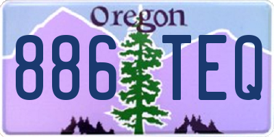 OR license plate 886TEQ