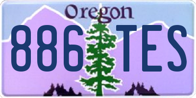OR license plate 886TES