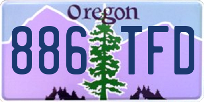 OR license plate 886TFD