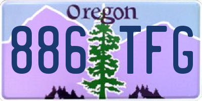 OR license plate 886TFG