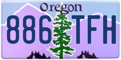 OR license plate 886TFH