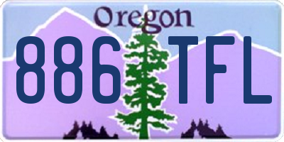 OR license plate 886TFL