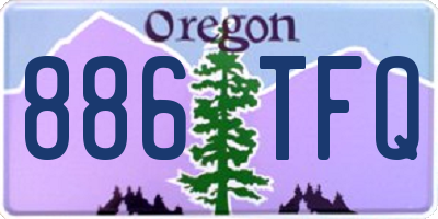 OR license plate 886TFQ