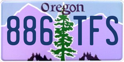 OR license plate 886TFS