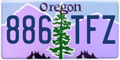 OR license plate 886TFZ