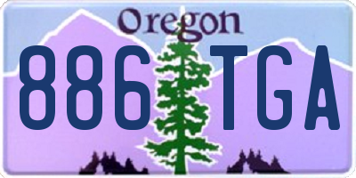 OR license plate 886TGA