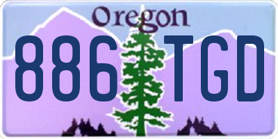 OR license plate 886TGD