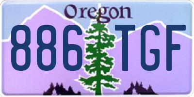 OR license plate 886TGF