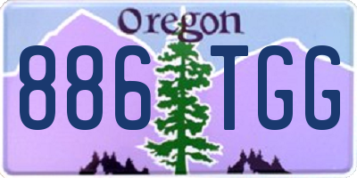 OR license plate 886TGG
