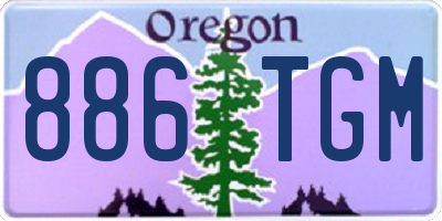 OR license plate 886TGM
