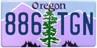 OR license plate 886TGN