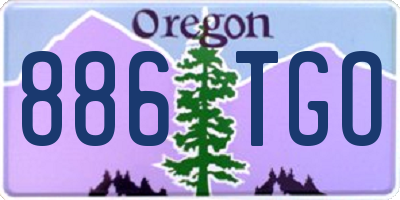 OR license plate 886TGO