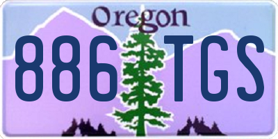 OR license plate 886TGS