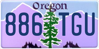 OR license plate 886TGU