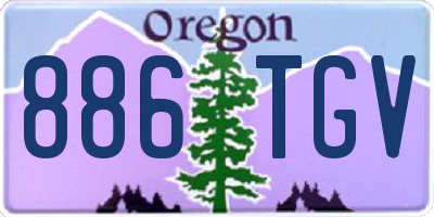 OR license plate 886TGV