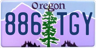 OR license plate 886TGY