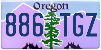 OR license plate 886TGZ