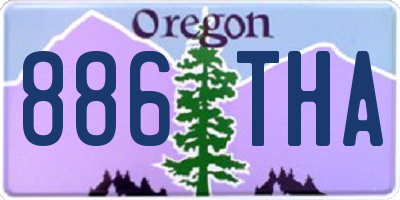 OR license plate 886THA