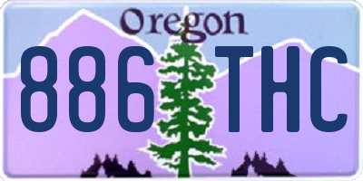 OR license plate 886THC